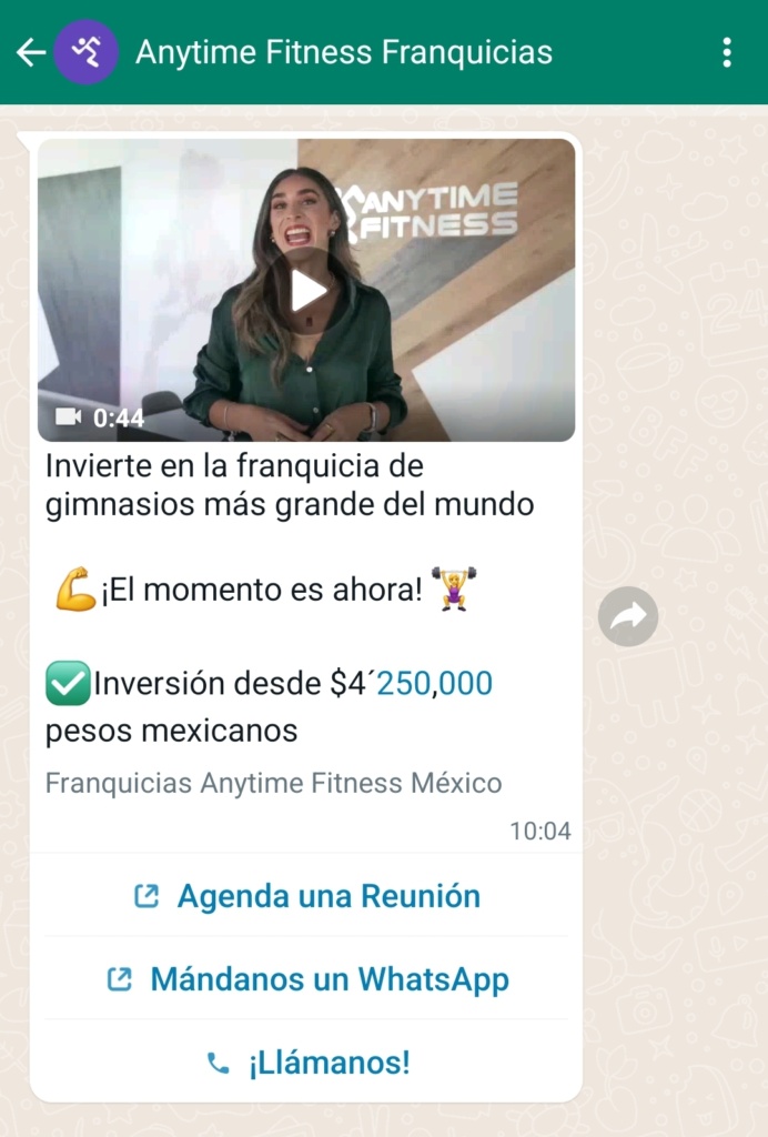 AnytimeFitness API Whatsapp Mexico